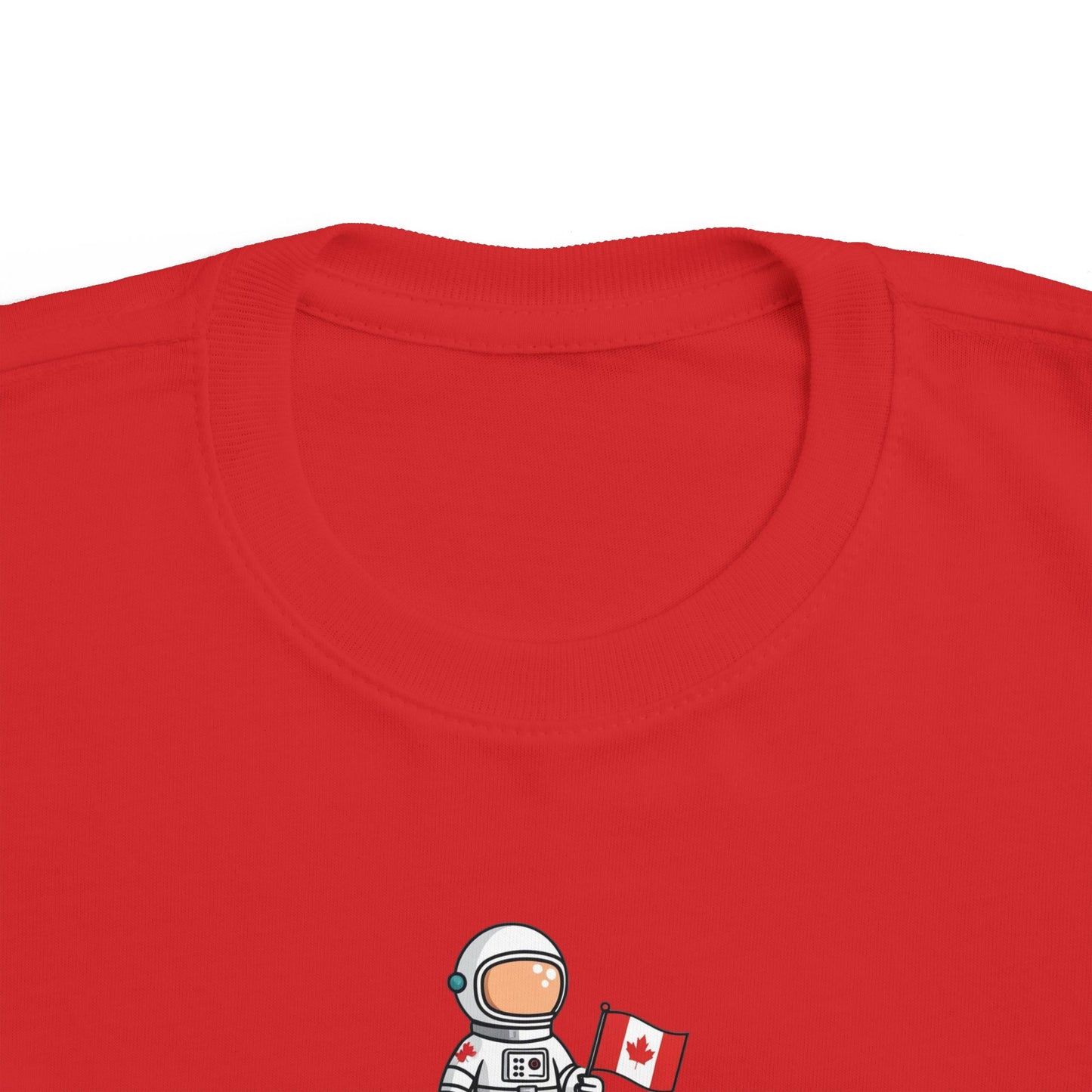 Astronaut Toddler T-Shirt - Cute Canada Flag Design