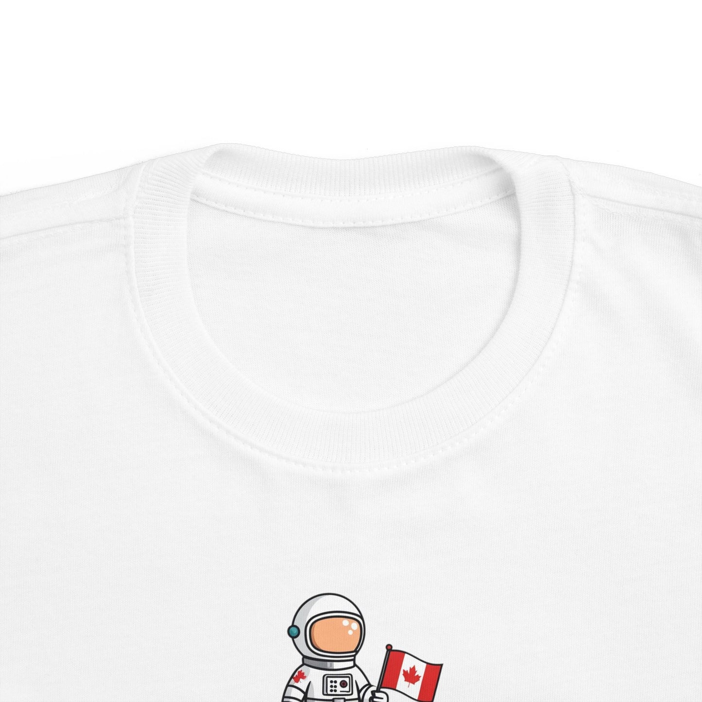 Astronaut Toddler T-Shirt - Cute Canada Flag Design