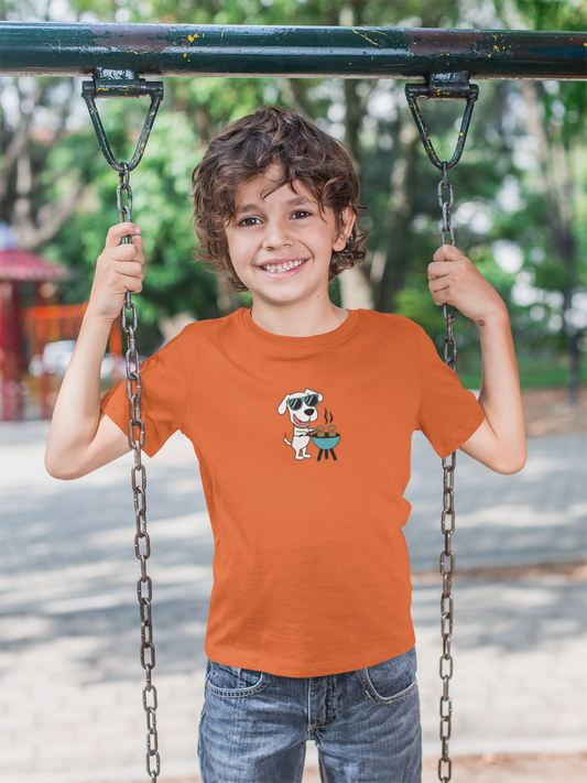 Fun BBQ Dog Kids Tee - Perfect for Summer & Family Gatherings