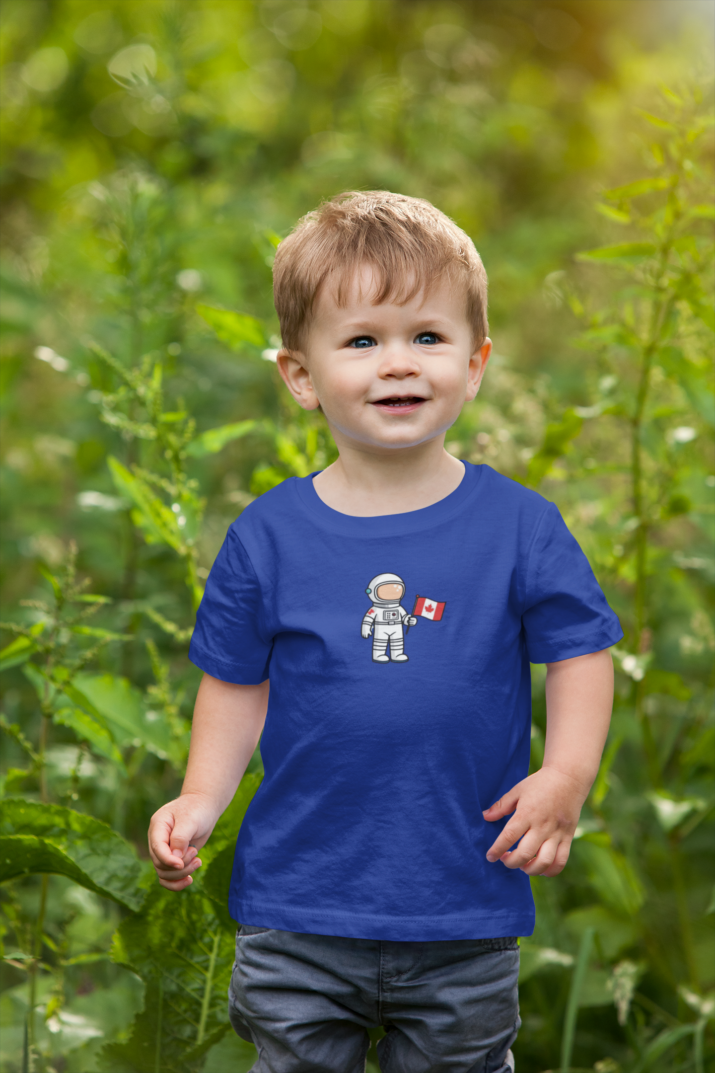 Astronaut Toddler T-Shirt - Cute Canada Flag Design