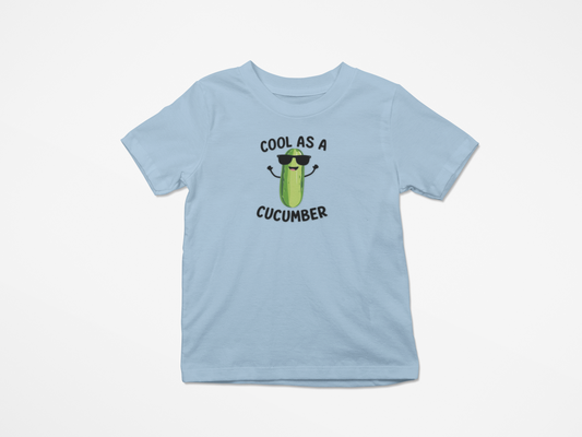 Cool as a Cucumber Toddler Tee - Fun Kids Jersey Shirt for Everyday Wear