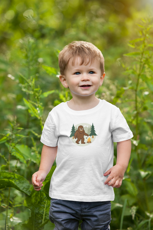 Adventure Bigfoot Toddler Tee - Fun Camping Shirt, Kids Nature Top, Outdoor Playwear, Gift for Little Explorers, Family Camping Trip