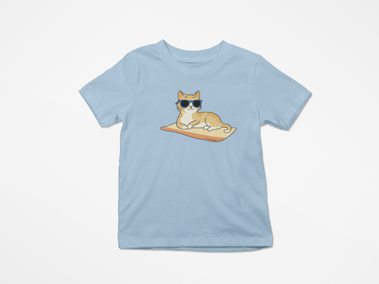 Cool Cat Toddler T-Shirt - Summer Vibes Tee for Kids