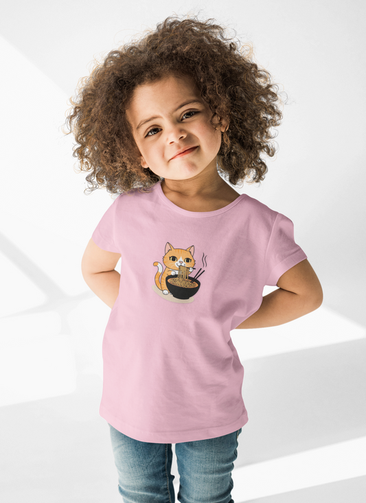 Ramen Cat Toddler Tee - Adorable Kids Shirt for Cat Lovers