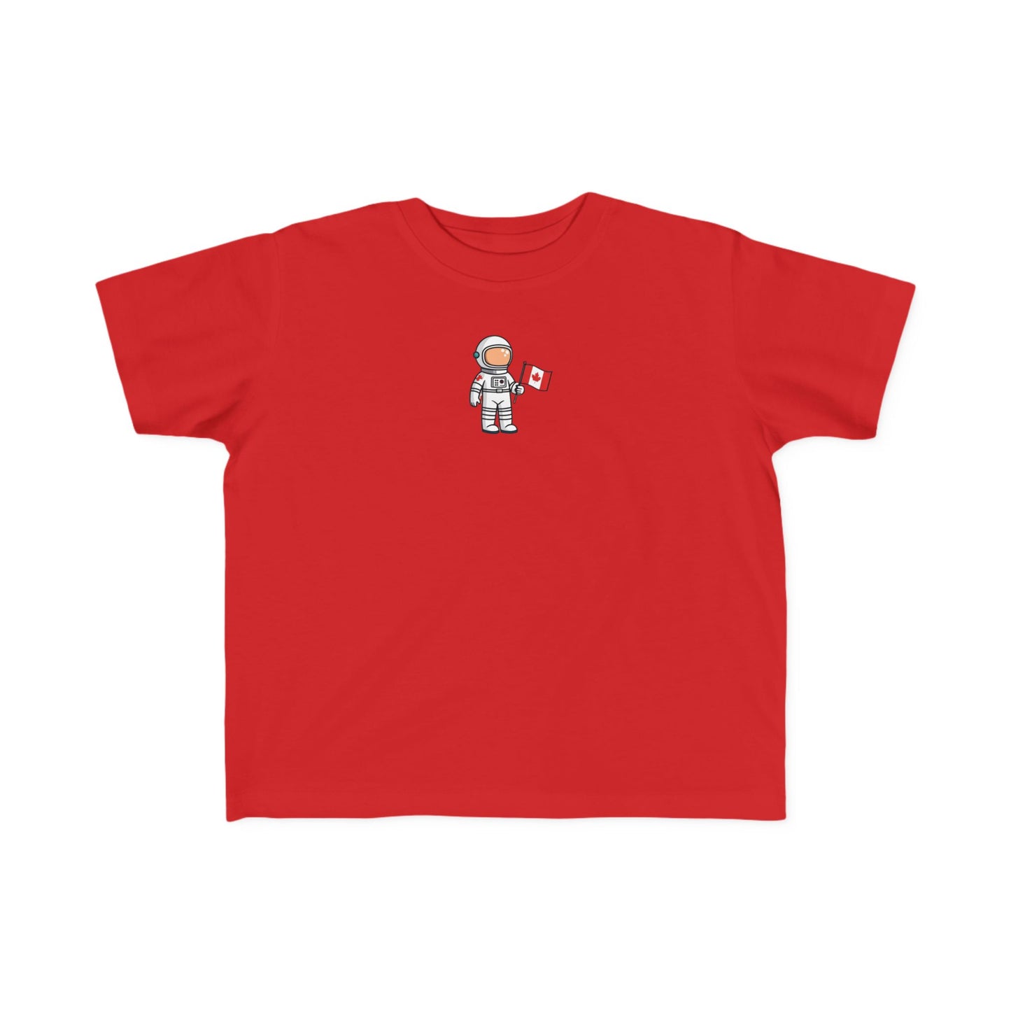 Astronaut Toddler T-Shirt - Cute Canada Flag Design